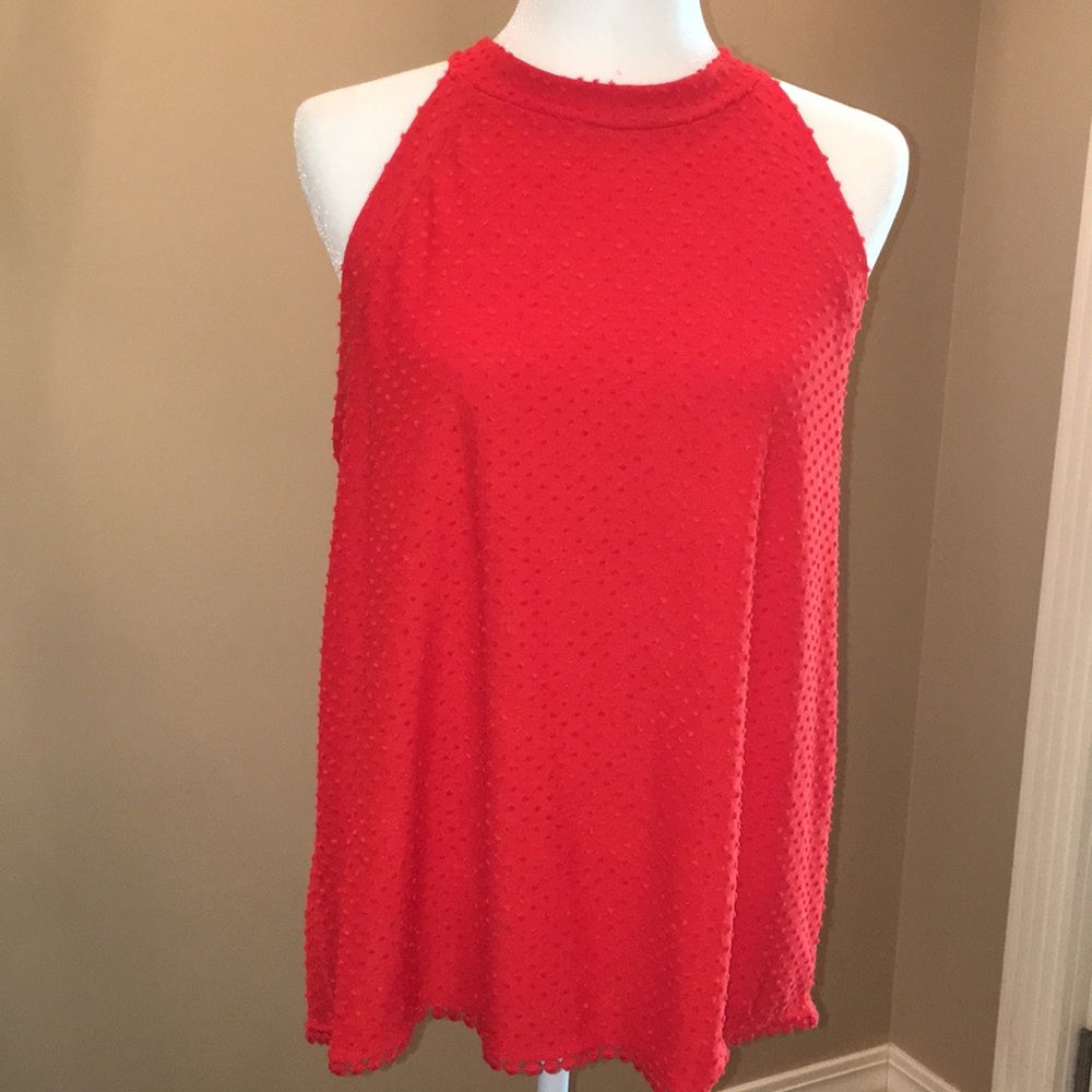 Anthropologie sleeveless bright red top from W5